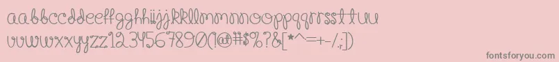 Шрифт HappyBirthdayBabyBold – серые шрифты на розовом фоне