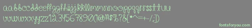 HappyBirthdayBabyBold Font – Green Fonts on Gray Background