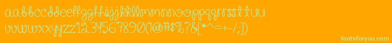 HappyBirthdayBabyBold Font – Green Fonts on Orange Background
