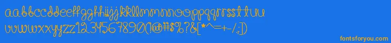 HappyBirthdayBabyBold Font – Orange Fonts on Blue Background