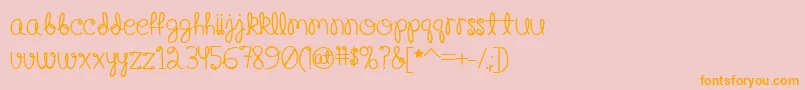 HappyBirthdayBabyBold Font – Orange Fonts on Pink Background