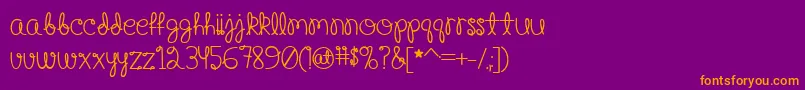 HappyBirthdayBabyBold Font – Orange Fonts on Purple Background