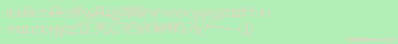 HappyBirthdayBabyBold Font – Pink Fonts on Green Background