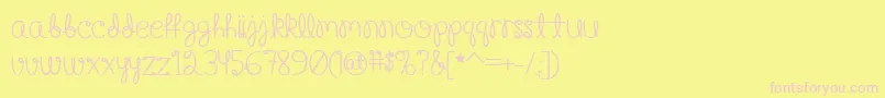 HappyBirthdayBabyBold Font – Pink Fonts on Yellow Background