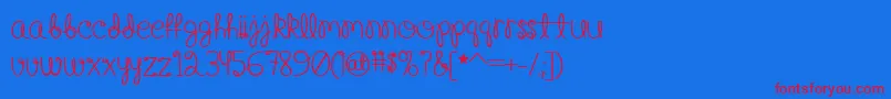 HappyBirthdayBabyBold Font – Red Fonts on Blue Background