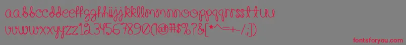 Шрифт HappyBirthdayBabyBold – красные шрифты на сером фоне