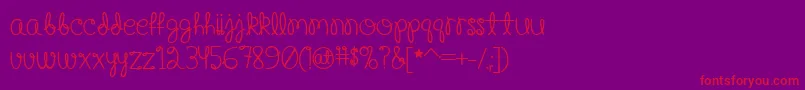 HappyBirthdayBabyBold Font – Red Fonts on Purple Background