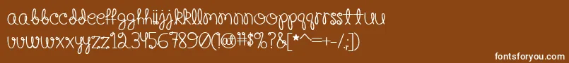 HappyBirthdayBabyBold Font – White Fonts on Brown Background