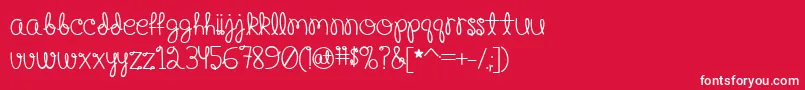 HappyBirthdayBabyBold Font – White Fonts on Red Background