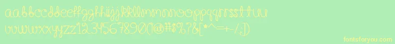 HappyBirthdayBabyBold Font – Yellow Fonts on Green Background