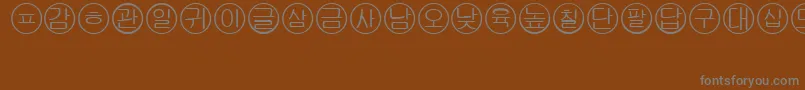 Bullets5korean Font – Gray Fonts on Brown Background