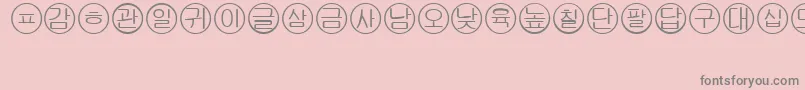 Шрифт Bullets5korean – серые шрифты на розовом фоне
