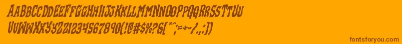 Шрифт Blackgunkrotal – коричневые шрифты на оранжевом фоне