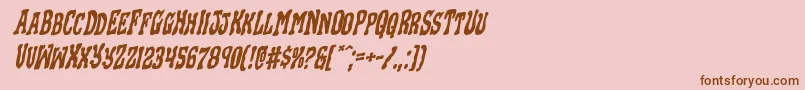 フォントBlackgunkrotal – ピンクの背景に茶色のフォント
