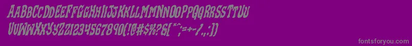Blackgunkrotal Font – Gray Fonts on Purple Background
