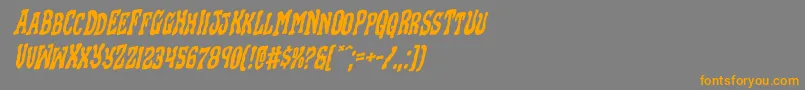 フォントBlackgunkrotal – オレンジの文字は灰色の背景にあります。