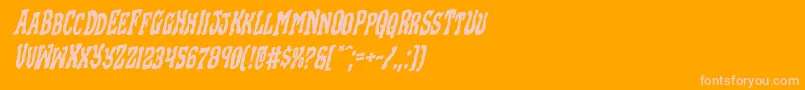 Blackgunkrotal Font – Pink Fonts on Orange Background