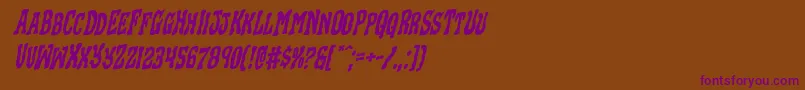 Blackgunkrotal Font – Purple Fonts on Brown Background