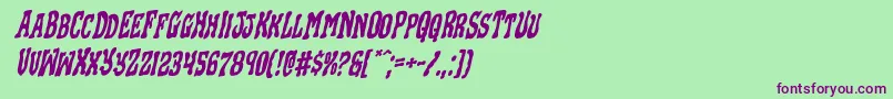 Шрифт Blackgunkrotal – фиолетовые шрифты на зелёном фоне