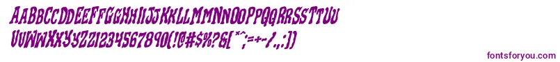 フォントBlackgunkrotal – 白い背景に紫のフォント