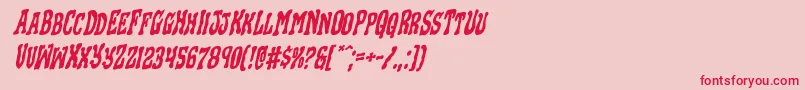 Blackgunkrotal-fontti – punaiset fontit vaaleanpunaisella taustalla