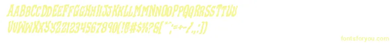 Blackgunkrotal Font – Yellow Fonts on White Background
