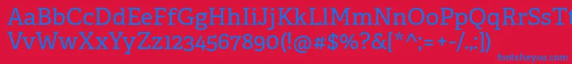 AdelleCyrillic Font – Blue Fonts on Red Background