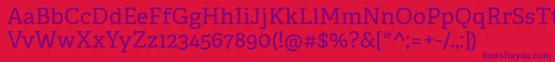 AdelleCyrillic Font – Purple Fonts on Red Background