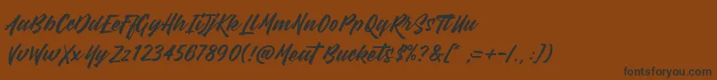MeatBuckets Font – Black Fonts on Brown Background