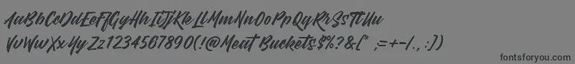 MeatBuckets Font – Black Fonts on Gray Background