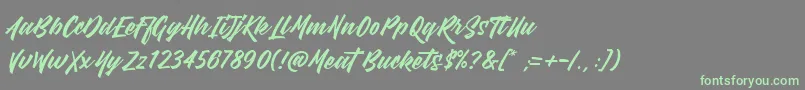 Шрифт MeatBuckets – зелёные шрифты на сером фоне