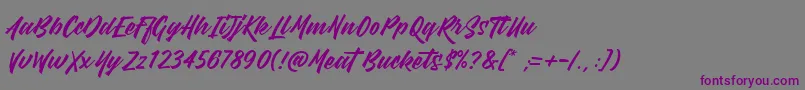 MeatBuckets Font – Purple Fonts on Gray Background