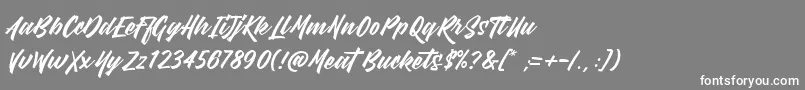 フォントMeatBuckets – 灰色の背景に白い文字