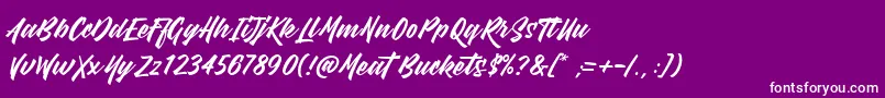 MeatBuckets Font – White Fonts on Purple Background