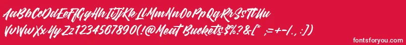 MeatBuckets Font – White Fonts on Red Background