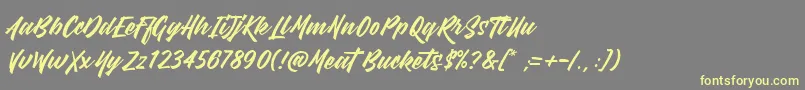 fuente MeatBuckets – Fuentes Amarillas Sobre Fondo Gris