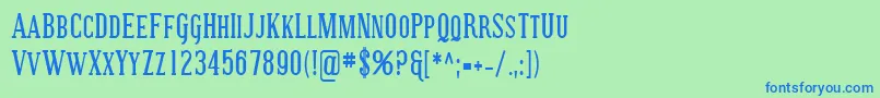 SfcovingtonsccondBold Font – Blue Fonts on Green Background