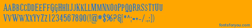 SfcovingtonsccondBold Font – Blue Fonts on Orange Background