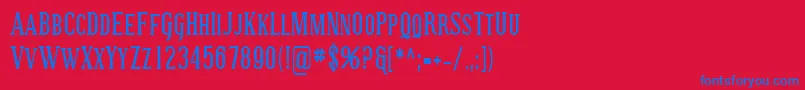 SfcovingtonsccondBold Font – Blue Fonts on Red Background