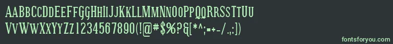 Czcionka SfcovingtonsccondBold – zielone czcionki na czarnym tle