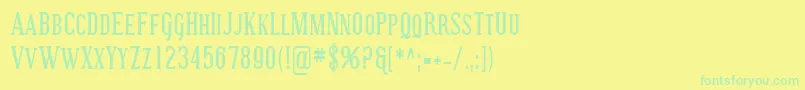 SfcovingtonsccondBold Font – Green Fonts on Yellow Background