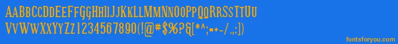 SfcovingtonsccondBold Font – Orange Fonts on Blue Background