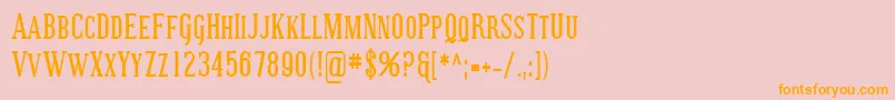 SfcovingtonsccondBold Font – Orange Fonts on Pink Background