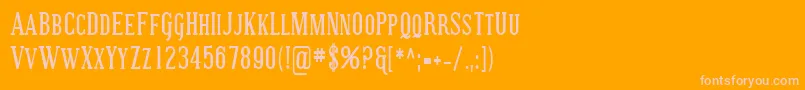 SfcovingtonsccondBold Font – Pink Fonts on Orange Background