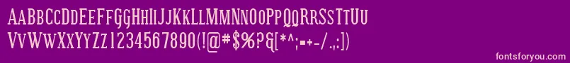 SfcovingtonsccondBold Font – Pink Fonts on Purple Background