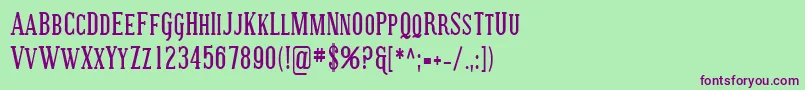 SfcovingtonsccondBold Font – Purple Fonts on Green Background