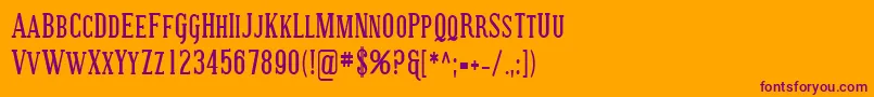 SfcovingtonsccondBold Font – Purple Fonts on Orange Background