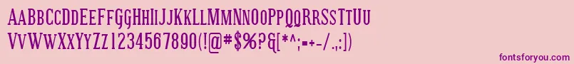 SfcovingtonsccondBold Font – Purple Fonts on Pink Background