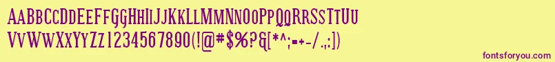 SfcovingtonsccondBold Font – Purple Fonts on Yellow Background