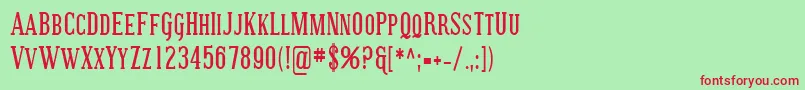 SfcovingtonsccondBold Font – Red Fonts on Green Background